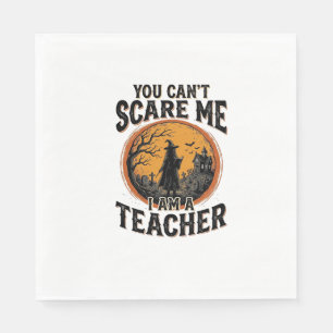 Vintage Halloween Teacher Scary School Shirt Desig Napkin