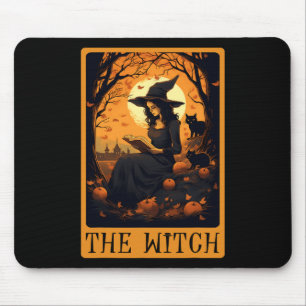 Vintage Halloween The Witch Tarot Card Reading Fal Mouse Mat