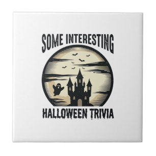 Vintage Halloween Trivia Ghost Moon Shirt Design_1 Tile