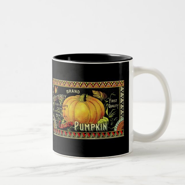 Vintage Halloween Two-Tone Coffee Mug (Right)