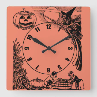 Vintage Halloween Wall Clock
