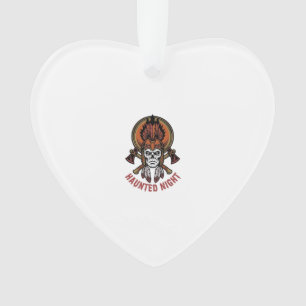 Vintage Halloween Warrior Engraving Graphic for Wh Ornament