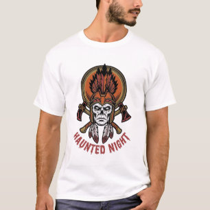 Vintage Halloween Warrior Engraving Graphic for Wh T-Shirt