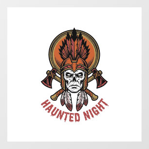 Vintage Halloween Warrior Engraving Graphic for Wh Window Cling