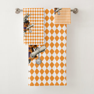 Vintage Halloween White Rabbit Alice In Wonderland Bath Towel Set