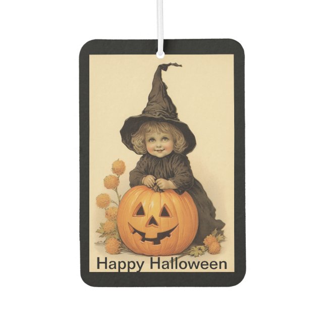 Vintage Halloween Witch Air Freshener (Front)