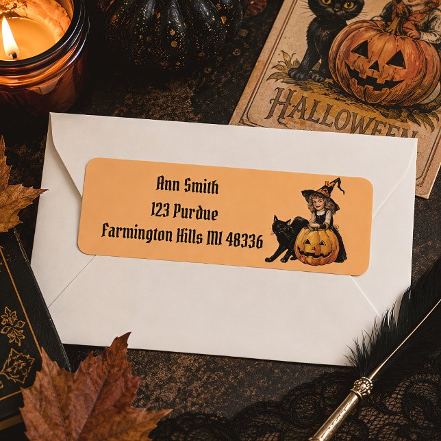 Vintage Halloween Witch & Black Cat (Creator Uploaded)