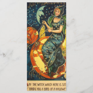 Vintage Halloween Witch Bookmark Menu
