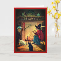 Vintage Halloween Witch by Warm Hearth Card