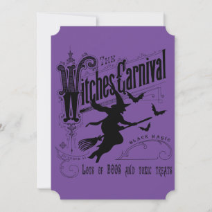 Vintage Halloween Witch Card