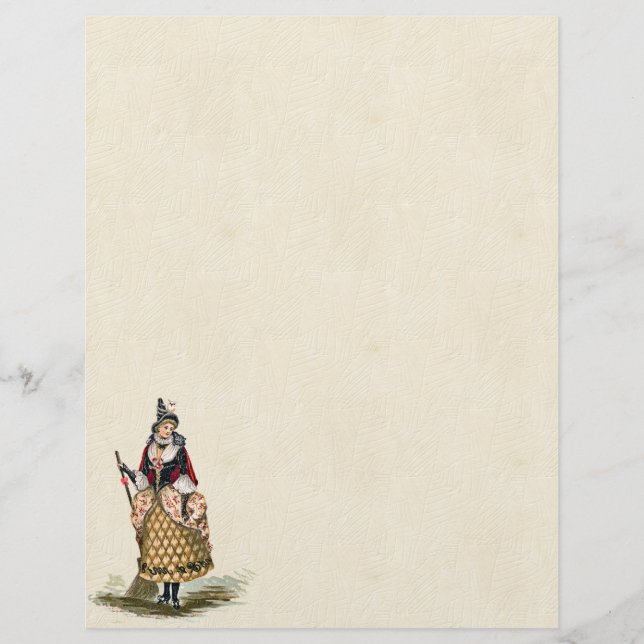 Vintage Halloween Witch Letterhead (Front)
