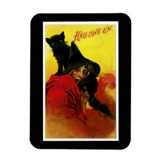 Vintage Halloween Witch Magnet