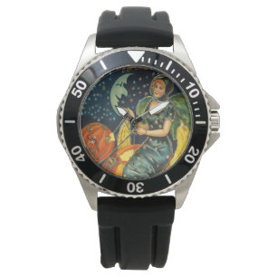 Vintage Halloween Witch Poster Watch