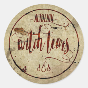 Vintage Halloween Witch Tears Label
