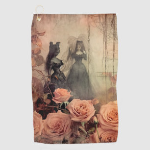 Vintage Halloween Witchcraft (10) Golf Towel