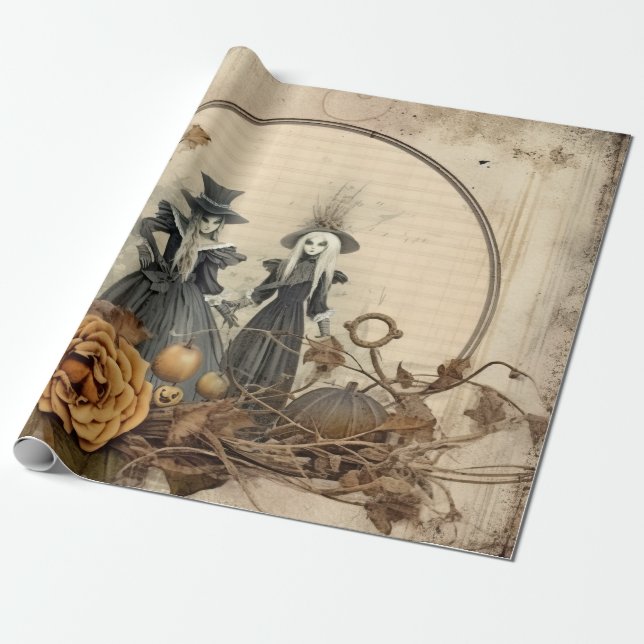 Vintage Halloween Witchcraft (12) Wrapping Paper (Unrolled)