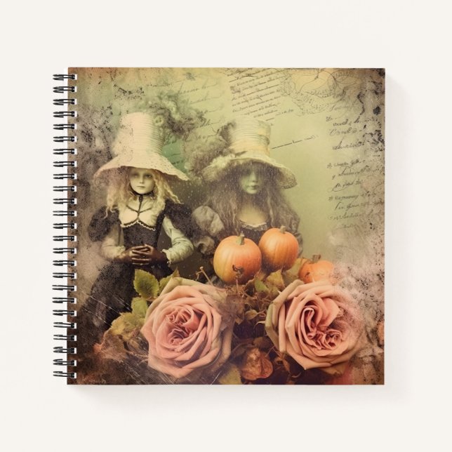 Vintage Halloween Witchcraft (1) Notebook (Front)