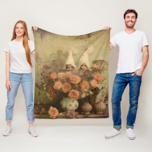 Vintage Halloween Witchcraft (2) Fleece Blanket