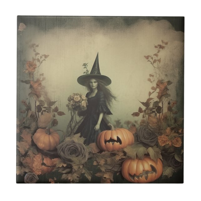Vintage Halloween Witchcraft (3) Tile (Front)