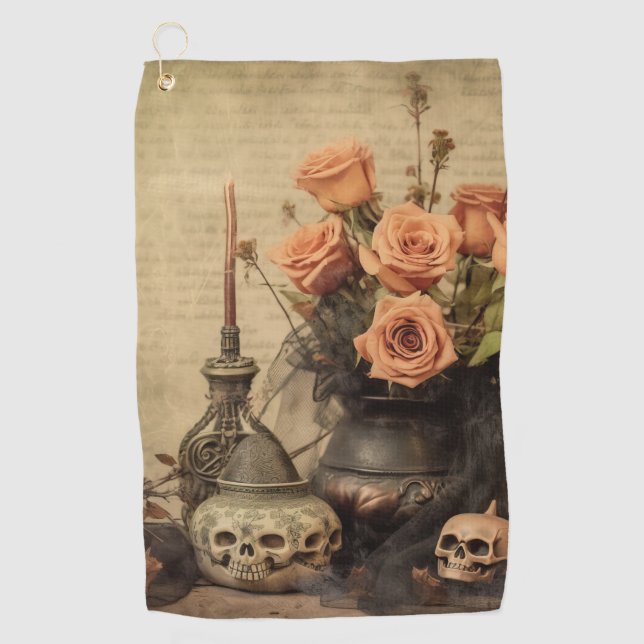 Vintage Halloween Witchcraft (4) Golf Towel (Front)