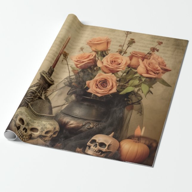 Vintage Halloween Witchcraft (4) Wrapping Paper (Unrolled)