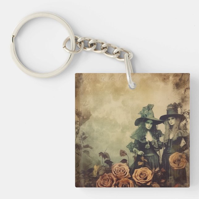 Vintage Halloween Witchcraft (7) Key Ring (Front)
