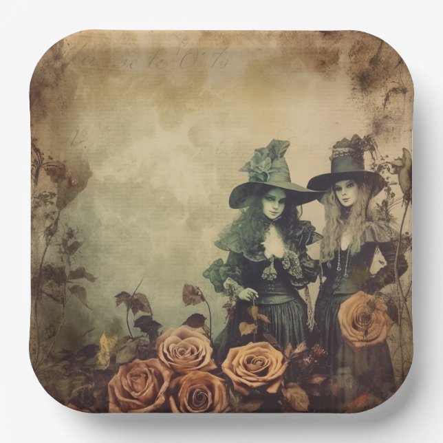 Vintage Halloween Witchcraft (7) Paper Plate (Front)
