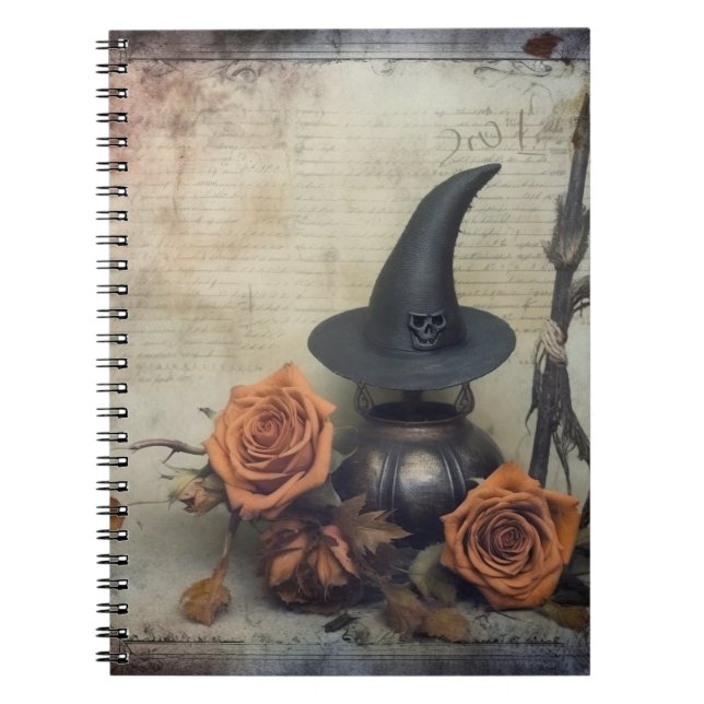 Vintage Halloween Witchcraft (8) Notebook (Front)