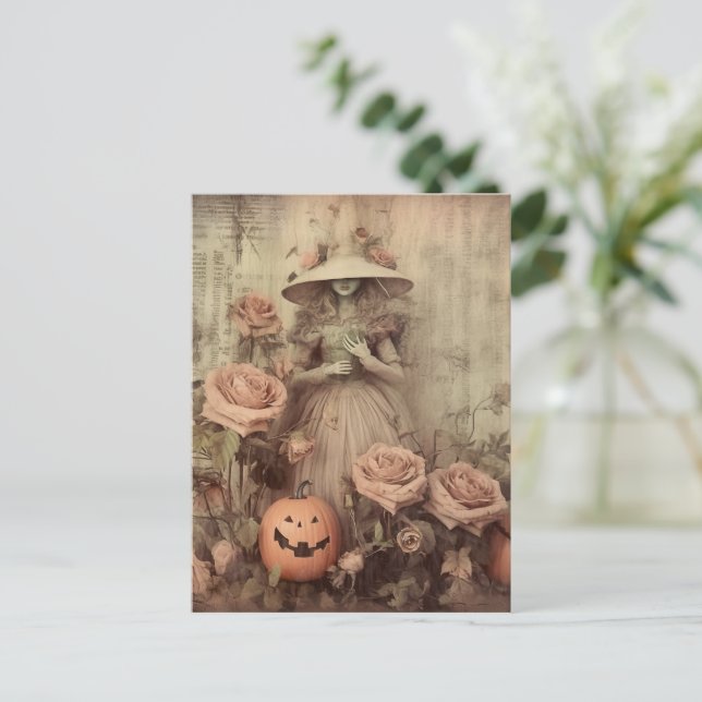 Vintage Halloween Witchcraft (9) Postcard (Standing Front)