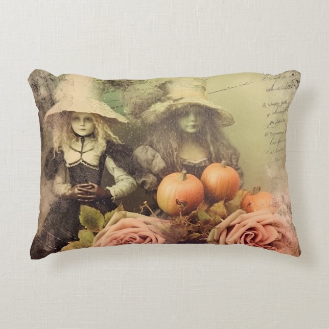 Vintage Halloween Witchcraft Decorative Cushion (Front)
