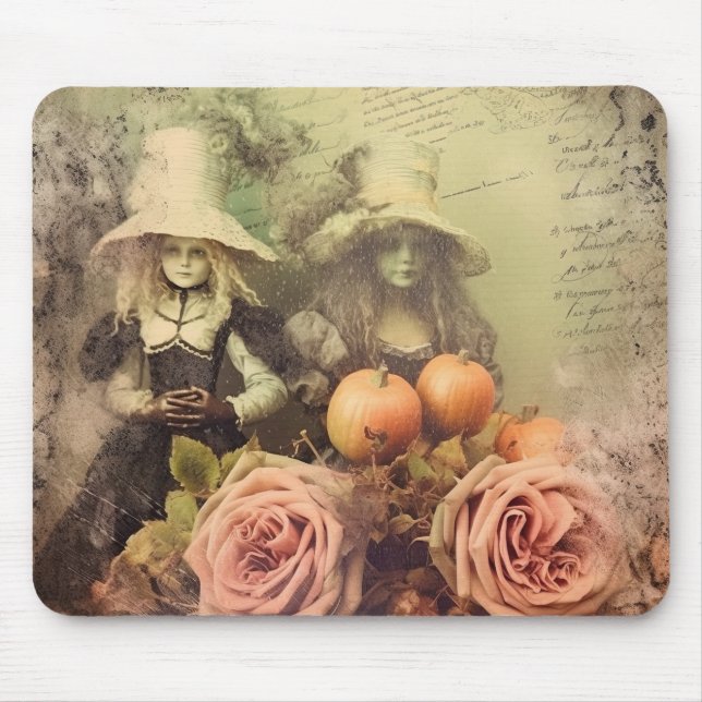 Vintage Halloween Witchcraft Mouse Mat (Front)