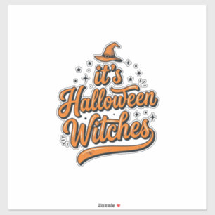 Vintage Halloween Witches Typography Shirt Design_