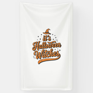 Vintage Halloween Witches Typography Shirt Design_ Banner