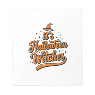 Vintage Halloween Witches Typography Shirt Design_ Notepad