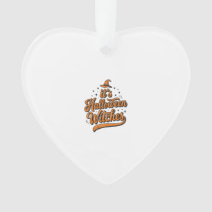 Vintage Halloween Witches Typography Shirt Design_ Ornament