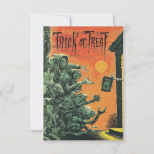 Vintage Halloween Zombie Trick Or Treat