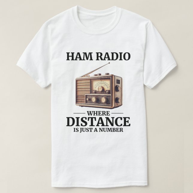 Vintage Ham Radio Operator T-Shirt (Design Front)