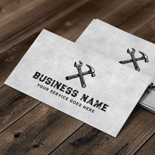 Vintage Hammer & Wrench Handyman Repair Service Business Card