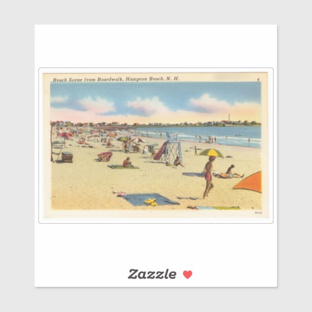 Vintage Hampton Beach Postcard  (Sheet)