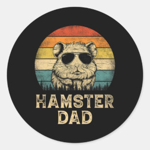 Vintage Hamster Dad Hamster Lovers Daddy Father#39 Classic Round Sticker