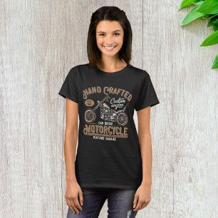 Vintage Hand Crafted Motorcycle Custom Design T-Shirt