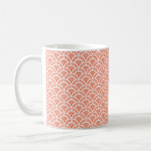 Vintage hand drawn art deco pattern with scale mot coffee mug