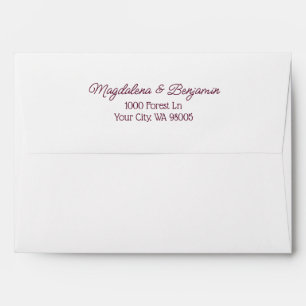 Vintage Hand Drawn Champagne Flutes Blue Wedding Envelope