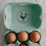 Vintage Hand-drawn Chicken Egg Personalised Rubber Rubber Stamp<br><div class="desc">Vintage Hand-drawn Chicken Egg Personalised Rubber rubber stamp</div>