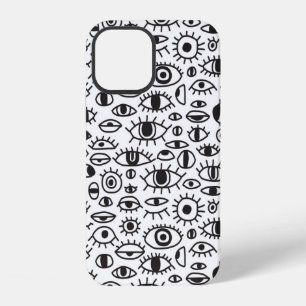 vintage hand drawn doodle seamless background with iPhone 12 case