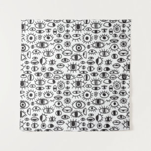 vintage hand drawn doodle seamless background with tapestry