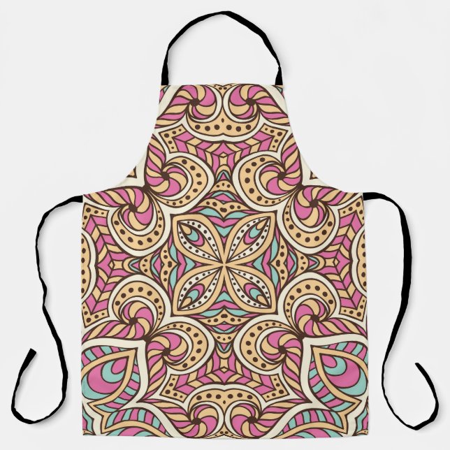 Vintage Hand Drawn Islam Pattern Apron (Front)