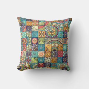 Vintage hand-drawn, Islamic ornate motifs. Cushion