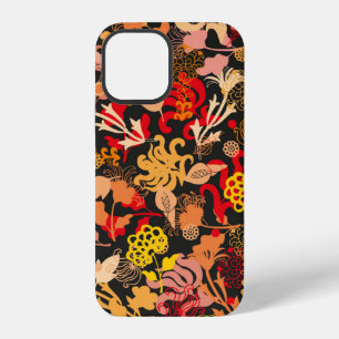 Vintage hand drawn seamless floral pattern iPhone 12 case