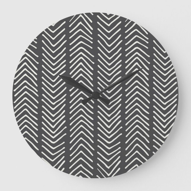 Vintage Hand-Drawn Seamless Illustration Large Clock (Front)